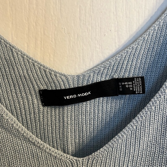 Vero Moda Blue Knit Tank, 1X - Picture 3 of 3